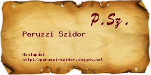 Peruzzi Szidor névjegykártya
